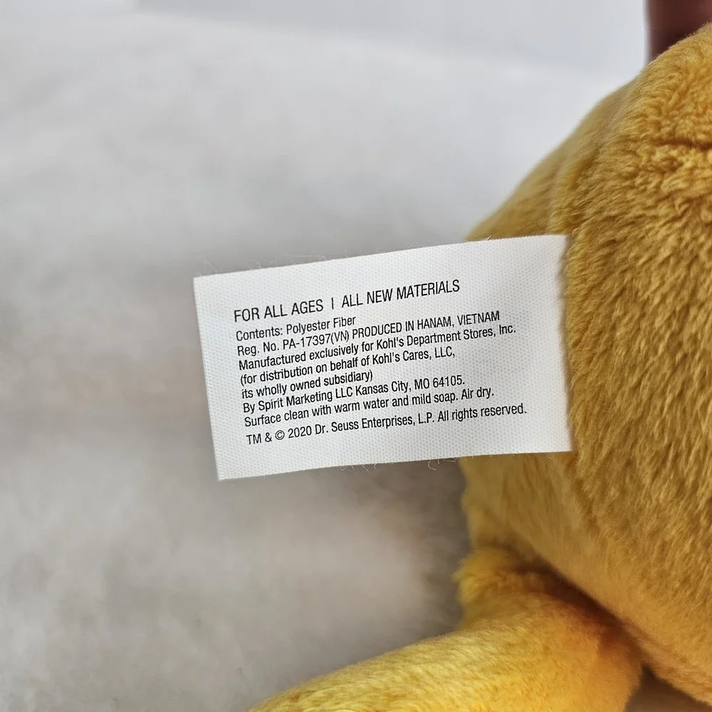 Kohl's Cares /Dr. Seuss The LORAX Book Character Plush 13